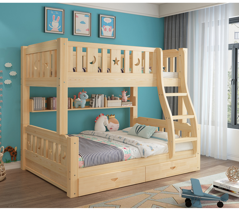 汇德能上下铺床上下床双层床实木成年多功能双人高低床床上下铺木床上