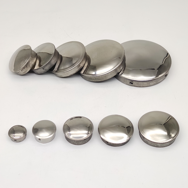 适用304不锈钢圆管堵头快速封口盖管孔盖内塞堵帽装饰盖封头钻孔塞盖
