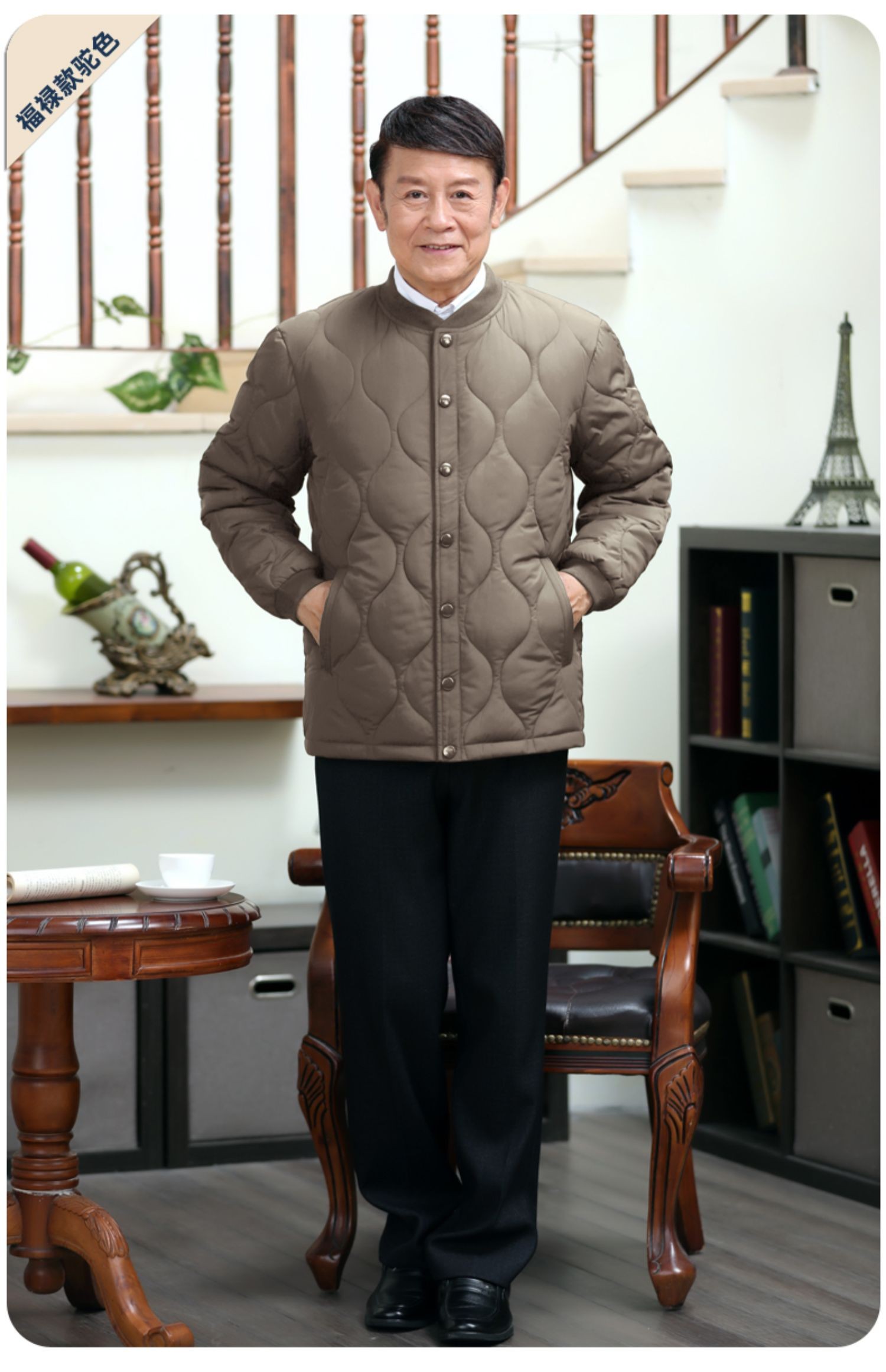 特价促销皇家马车中老年人男冬装绒棉衣内胆男宽松爷爷小棉袄内穿加厚