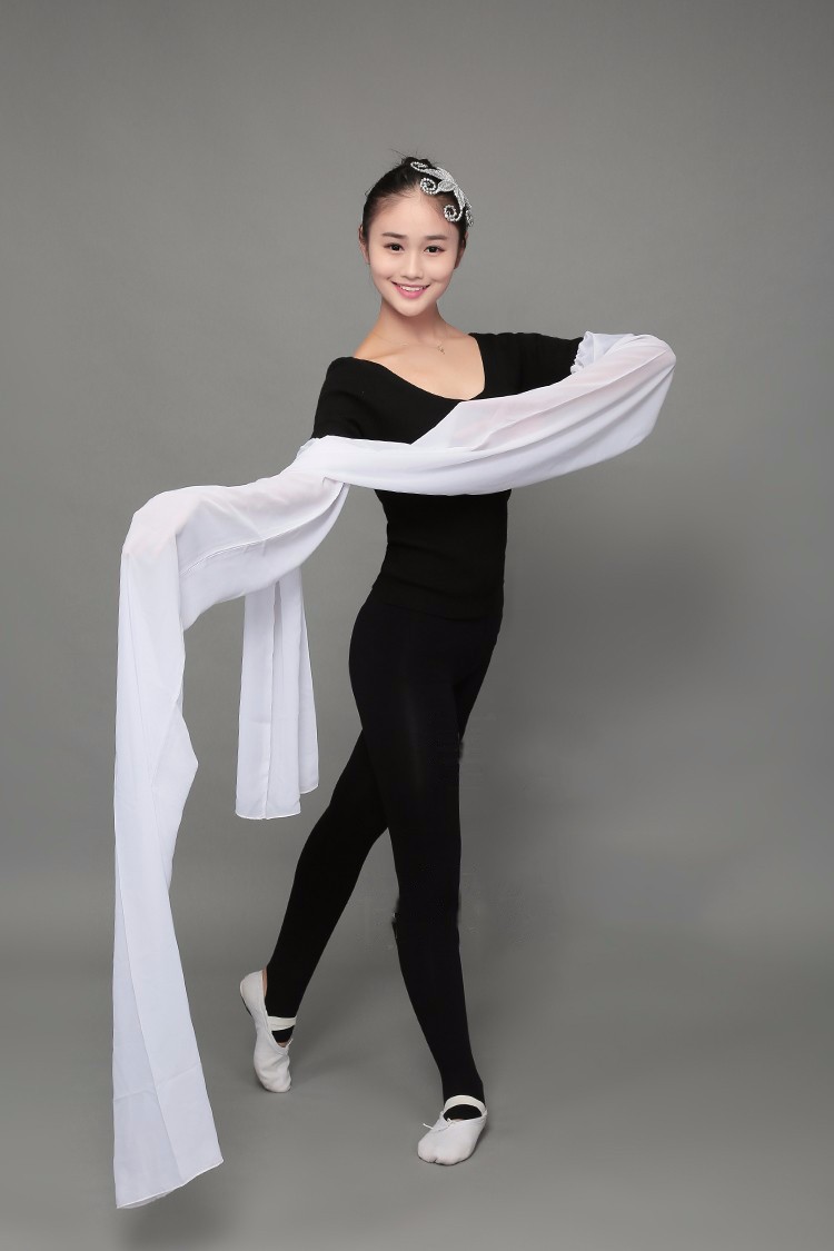 藏族舞古典舞蹈水袖袖子舞渐变水袖练习水袖不连身大红