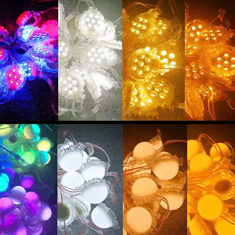 招牌门头led七彩跑马灯户外防水室外广告点光源暖光变色低压灯带 400w