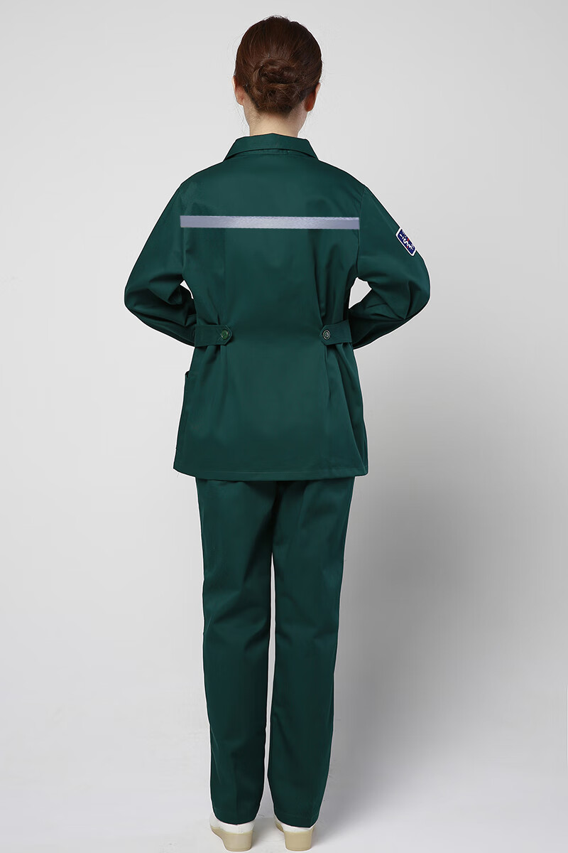 急诊科工作服护士分体套装120急救中心医护人员长袖外套 男墨绿急救