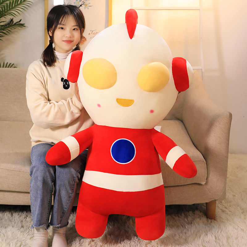 【】奥特曼毛绒玩具公仔男孩睡觉抱枕布娃娃儿童玩偶礼物 q奥特曼红色