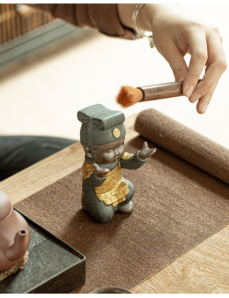 西安文创纪念品陶瓷创意中式老外礼物饰品摆件秦兵文创西安纪念品笔架