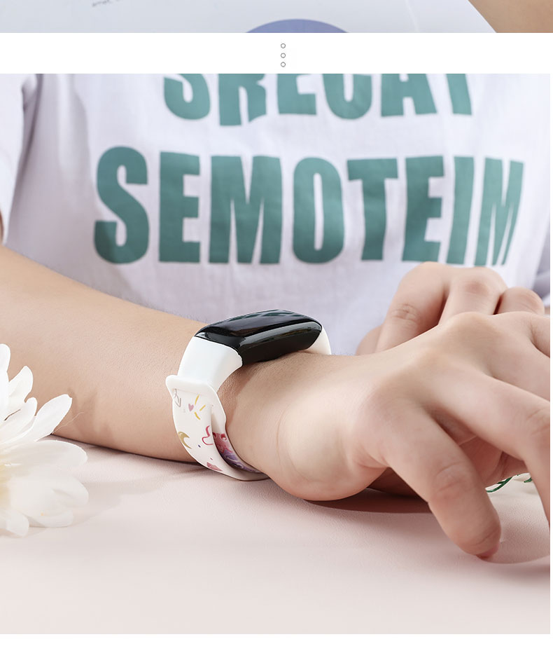 奥古者适用乐心手环表带55s创意印花腕带液态硅胶一体mambo5代替换带