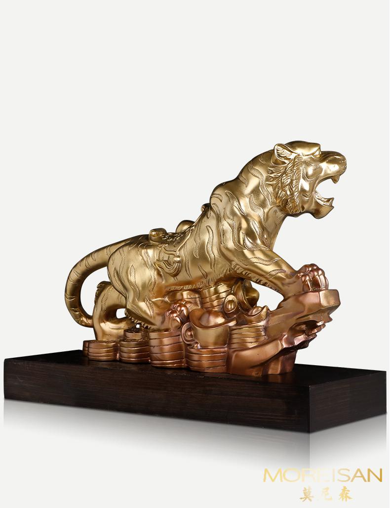 moreisan铜老虎摆件工艺品生肖虎家居领导办公室客厅