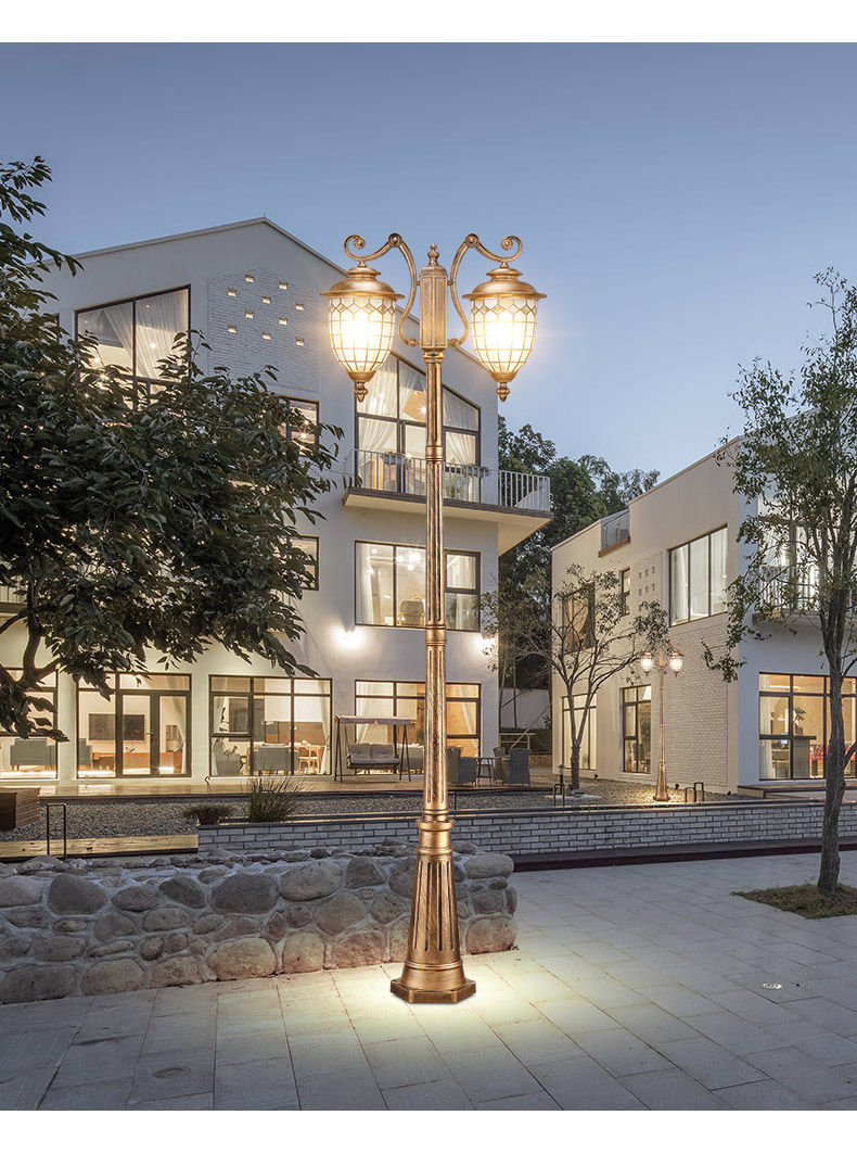 蒂伦克诗dilunkeshiled路灯欧式复古户外防水庭院灯室外别墅草坪小区