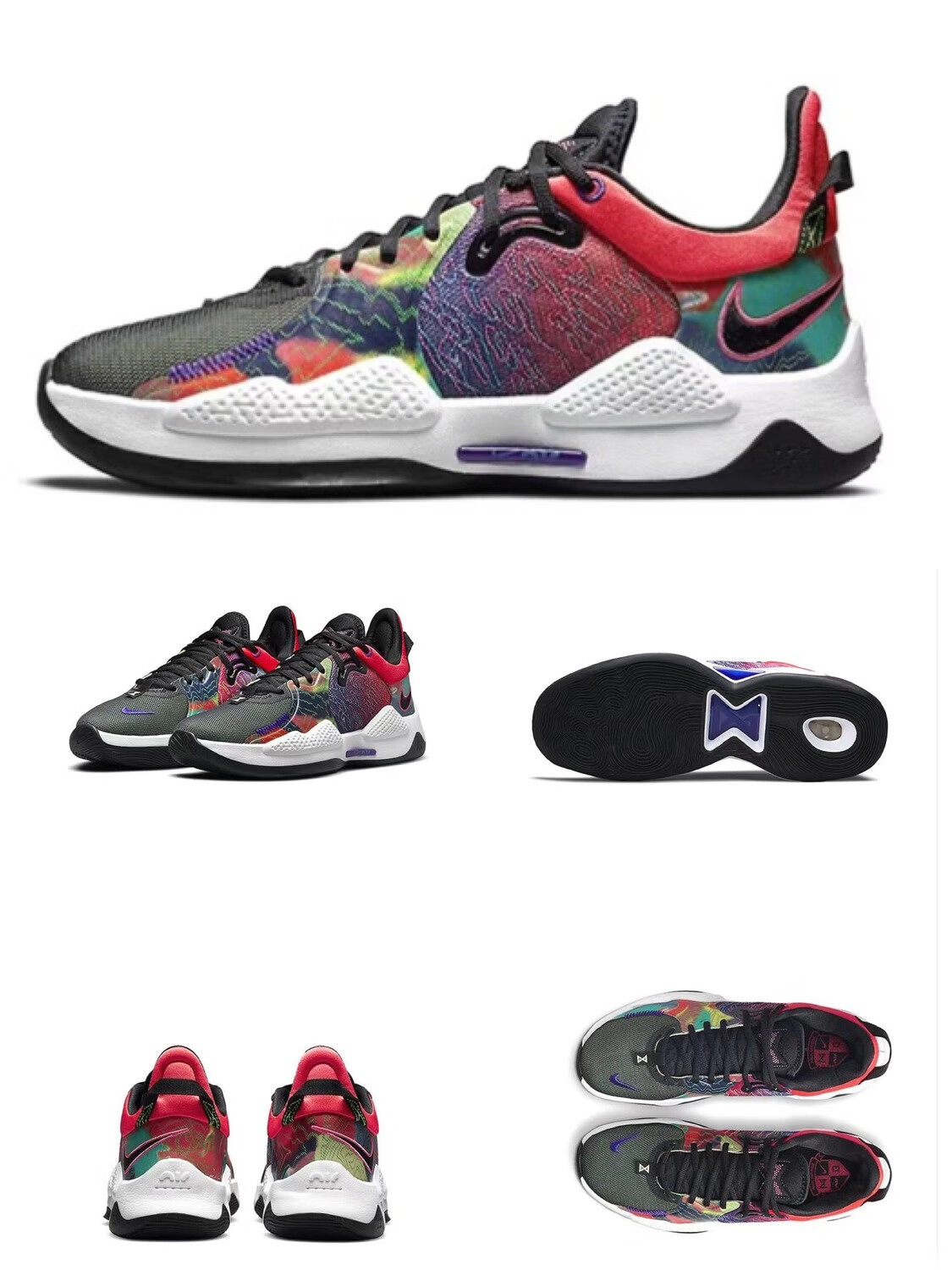 pg 5 保罗乔治5代篮球鞋 学生透气实战缓震气垫耐磨男女款运动鞋 蓝粉