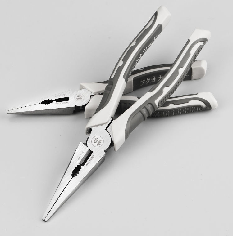 定制日本福冈尖嘴钳6寸8寸小尖口尖头钳子进口德国特种电工工具尖觜钳
