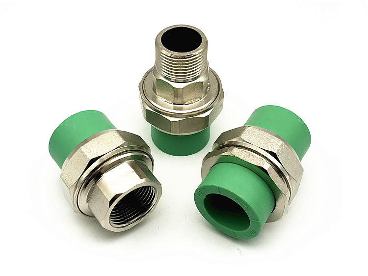 绿色ppr铜活接内外丝接头4分6分1寸 20 25 32 内外牙接口水管配件 63