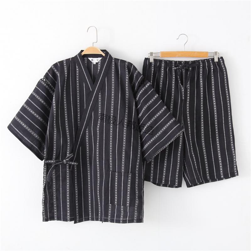 南极人品牌专卖新款出口日本单男士日式新疆棉和服甚平睡衣套装汗蒸服