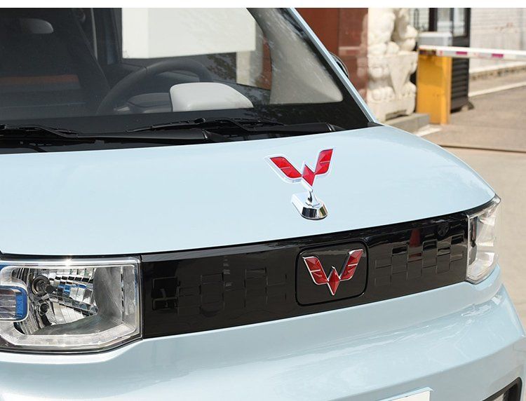 biepu适用于五菱宏光miniev车头立标车标miniev改装专用汽车金属 五菱