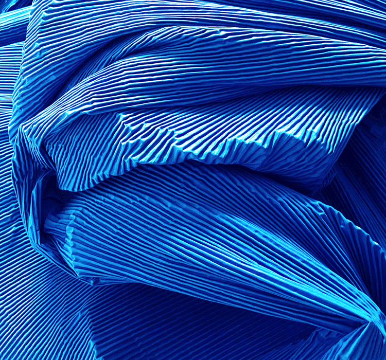 圣利进蓝布料褶皱肌理硬挺创意造型手工diy婚庆设计面料黑色可塑压褶