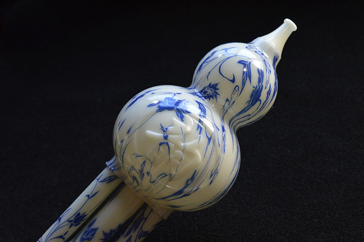 青花瓷色葫芦丝乐器可拆卸七孔双音降b调c调儿童学生初学教学降b调加