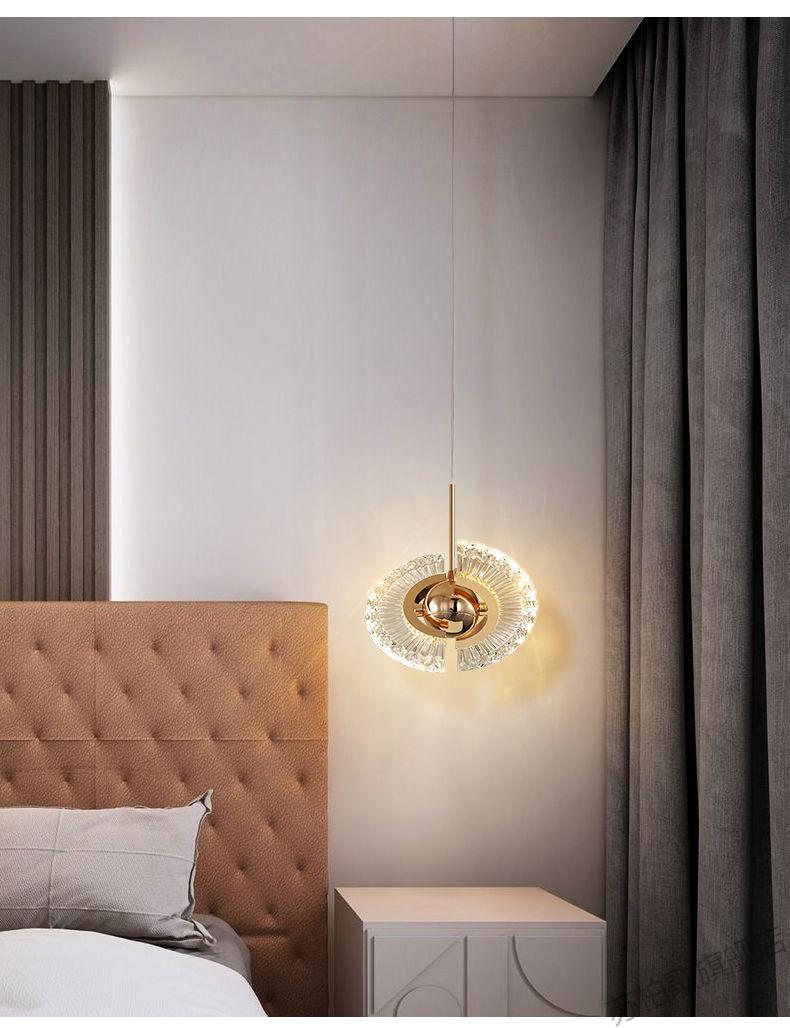 苏柏歌后现代简约卧室床头小吊灯北欧新款网红创意个性吧台led小吊