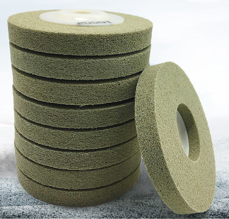 大理石海绵抛光轮纤维干抛片石材翻新抛光打磨片石英石瓷砖尼龙轮6010