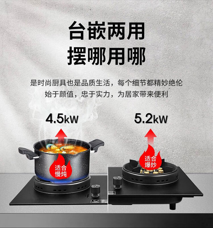 opaicn煤气灶 opaicn燃气灶管道天然瓶装液化石油气节能猛火台嵌式