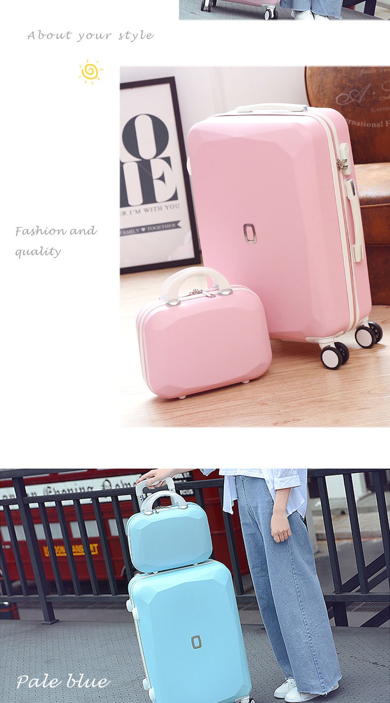 拉杆箱行李箱学生网红子母拉杆箱24寸通用时尚旅行箱21英寸高中生密码