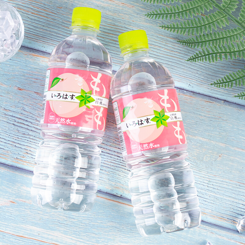 cocacola日本进口lohas乐活白桃水蓝莓气泡水蜜桃子水矿泉水饮料3瓶