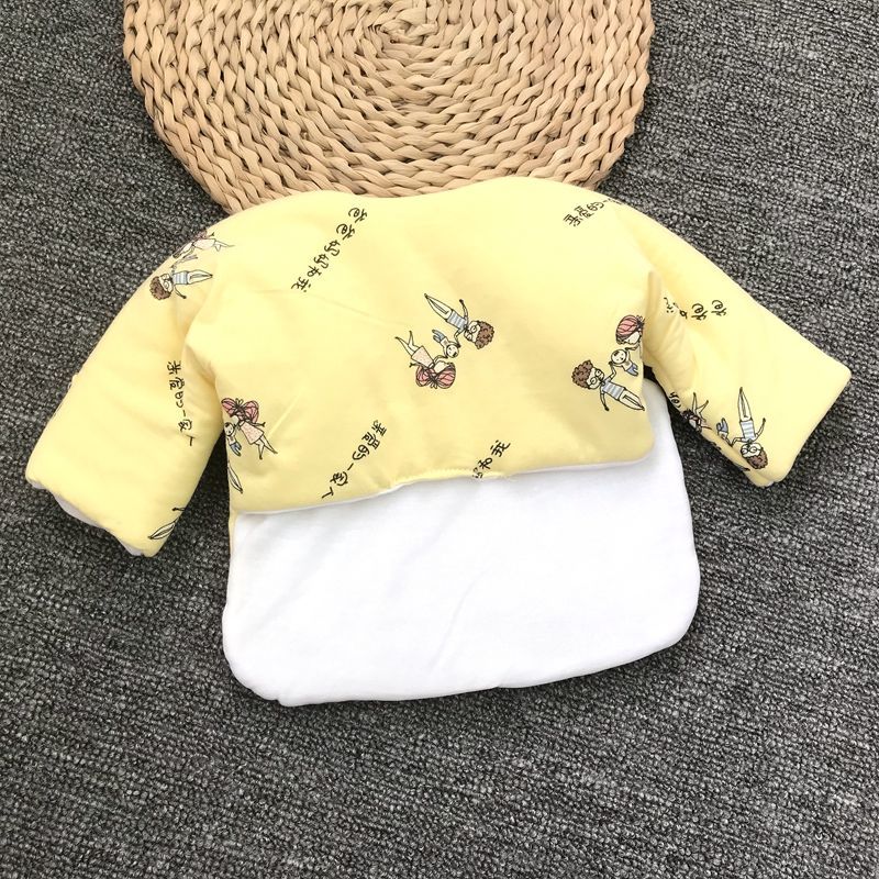 brangdy和尚服新生儿秋冬新生儿半背衣秋冬夹棉和尚服初生半背袄婴儿