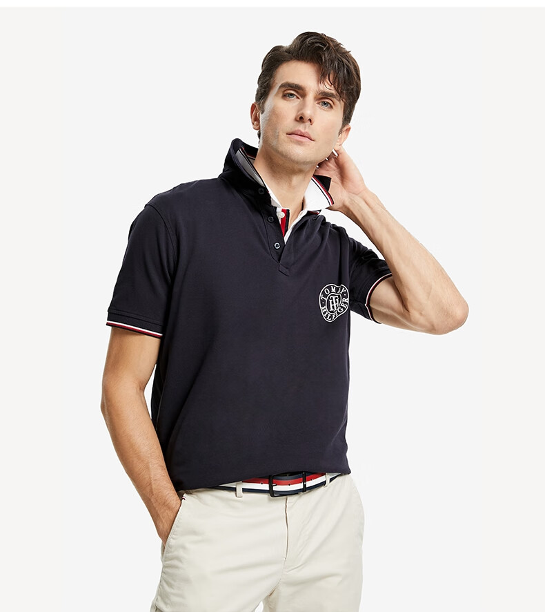 圆形logo刺绣短袖清爽透气polo衫18743 白色ybr xxl【图片 价格 品牌