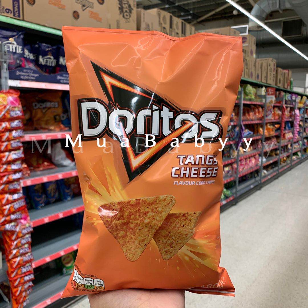 英国采购doritos多力多滋香辣芝士玉米薯片休闲零食150g香辣赏味期4