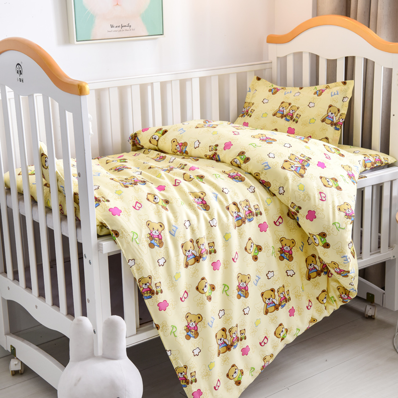 纯棉卡通幼儿园被套12m15米儿童单件单人学生宿舍被罩婴儿定做绿色