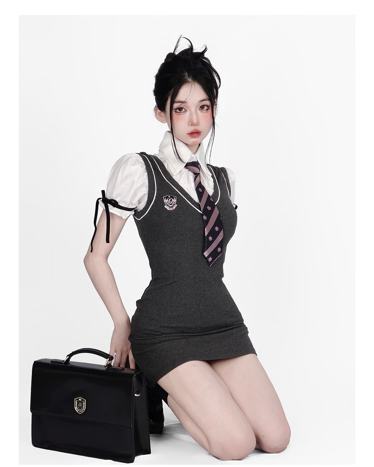 2022新款攻速暴击套装少也眼大一新生学院风jk连衣裙美式包臀裙辣妹