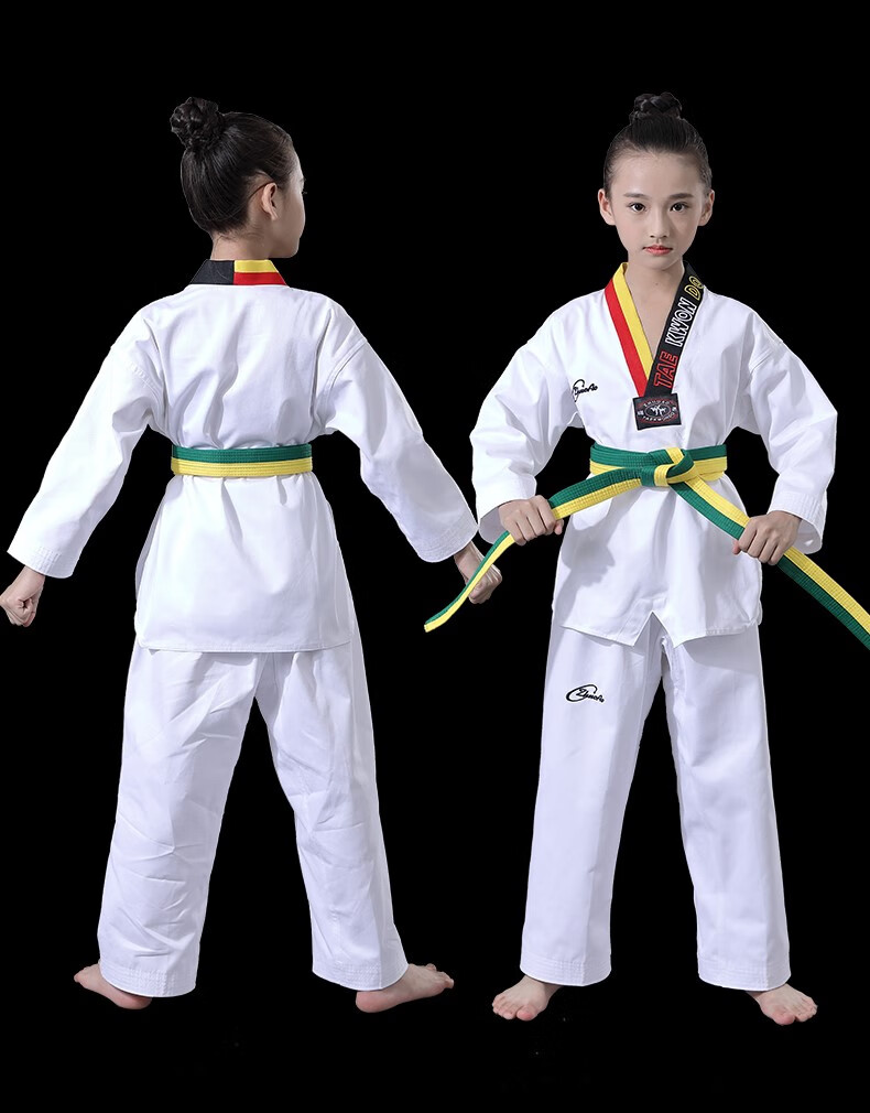 跆拳道服儿童 训练服 柔道服 散打服跆拳道服教练儿童大学生男女服装