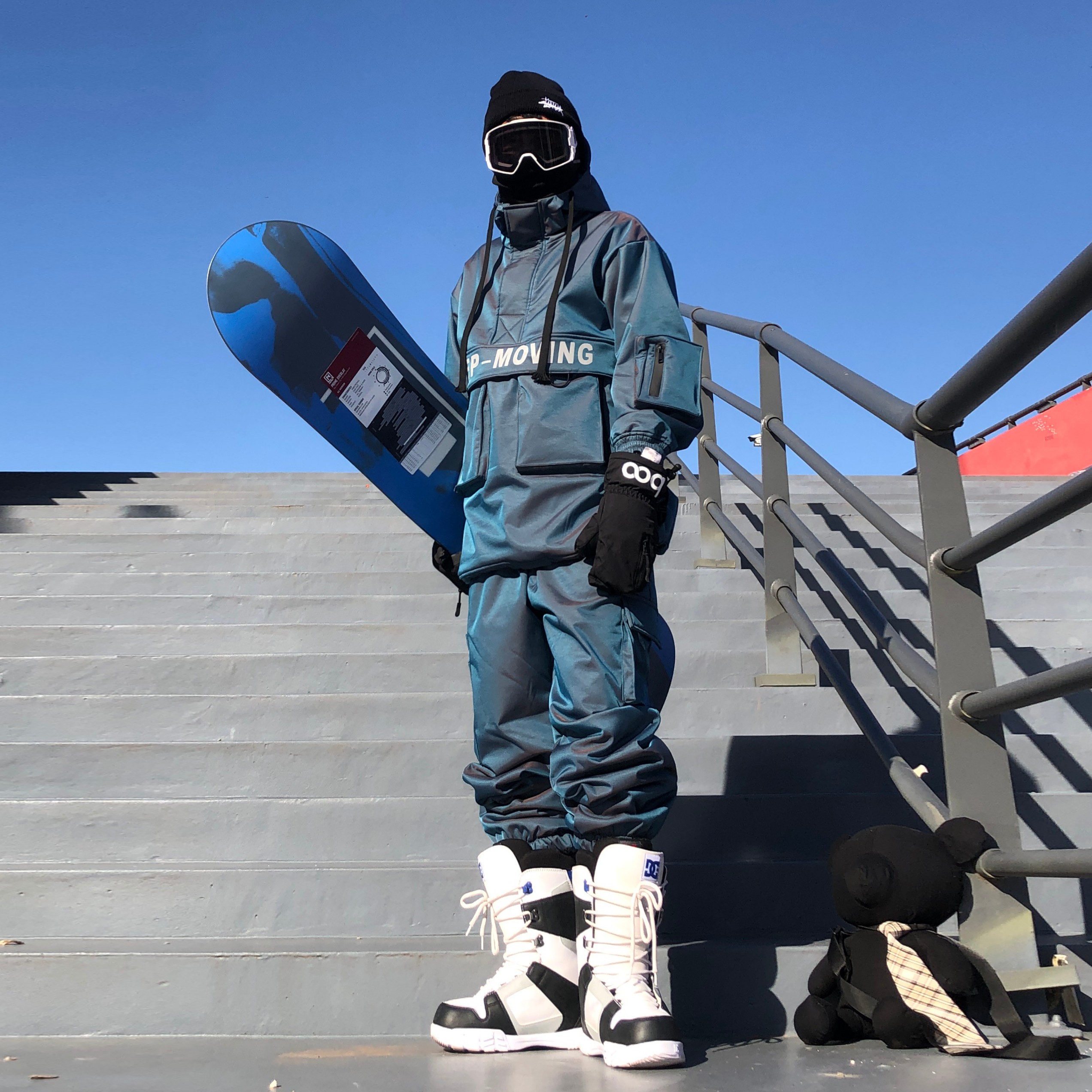 滑雪服男套装女同款炫彩布鲁斯分体单板防水保暖2021新款滑雪衣布鲁斯