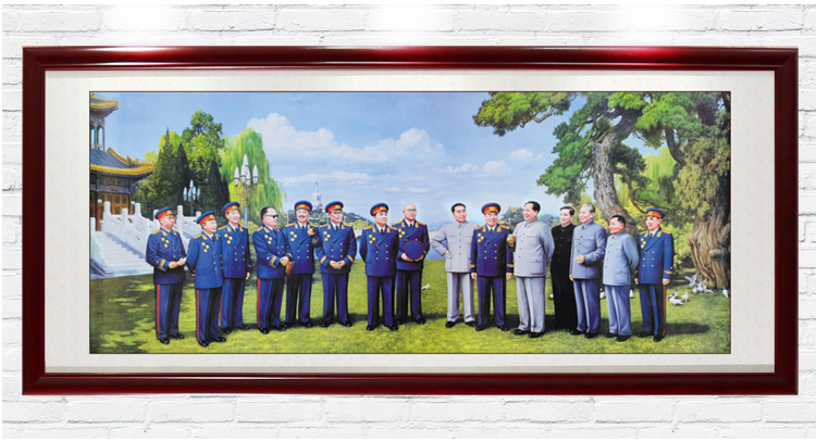 开国十大元帅画像挂画伟人画像客厅沙发背景墙面装饰画办公室壁画十大