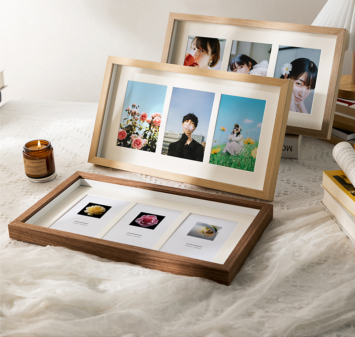 永恒主题相框摆台创意连体相框架6寸中空立体照片框情侣宝宝纪念照