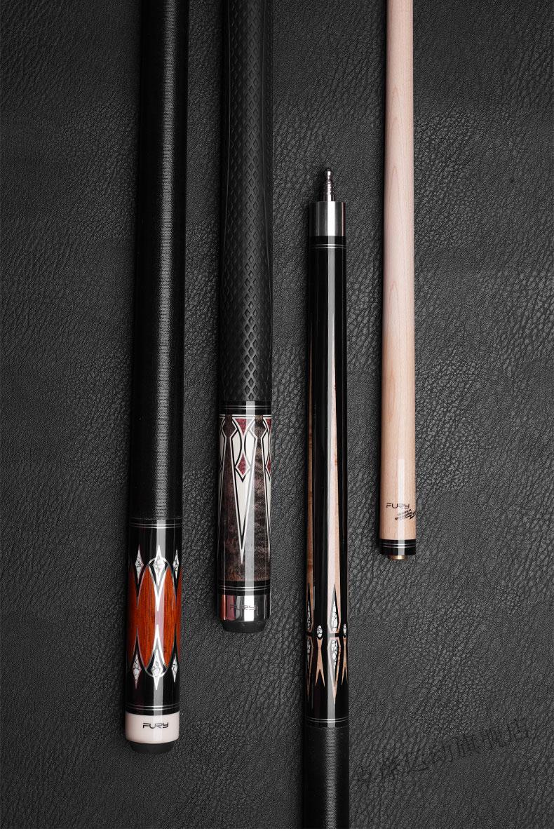 京选优品fury威利台球杆大头杆中式黑八台球杆黑8球杆飞利九球杆桌