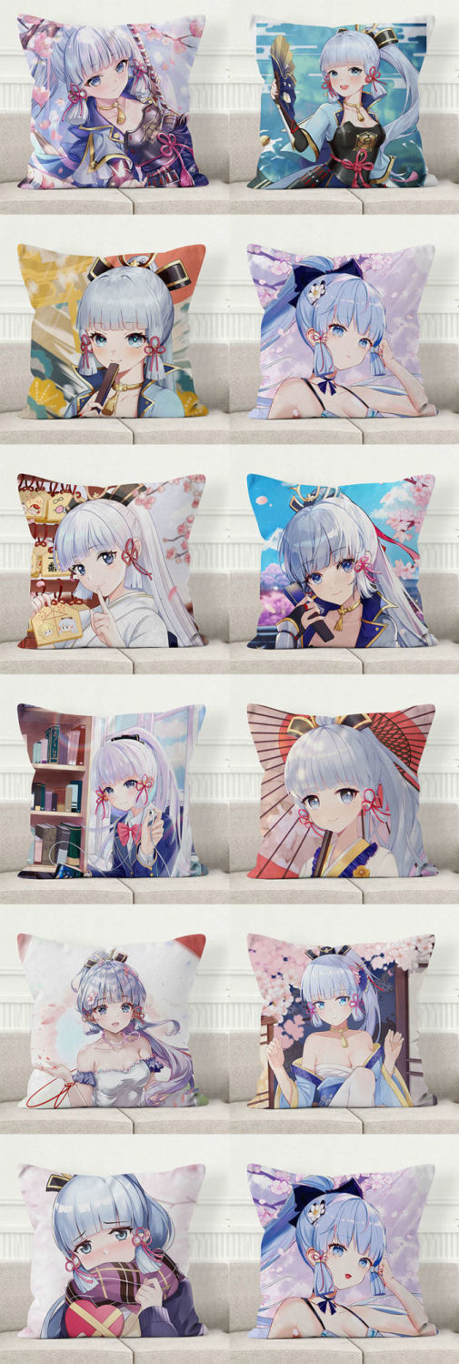 神里绫华抱枕 原神神里绫华同人二次元动漫周边性感美女方形宿舍好物