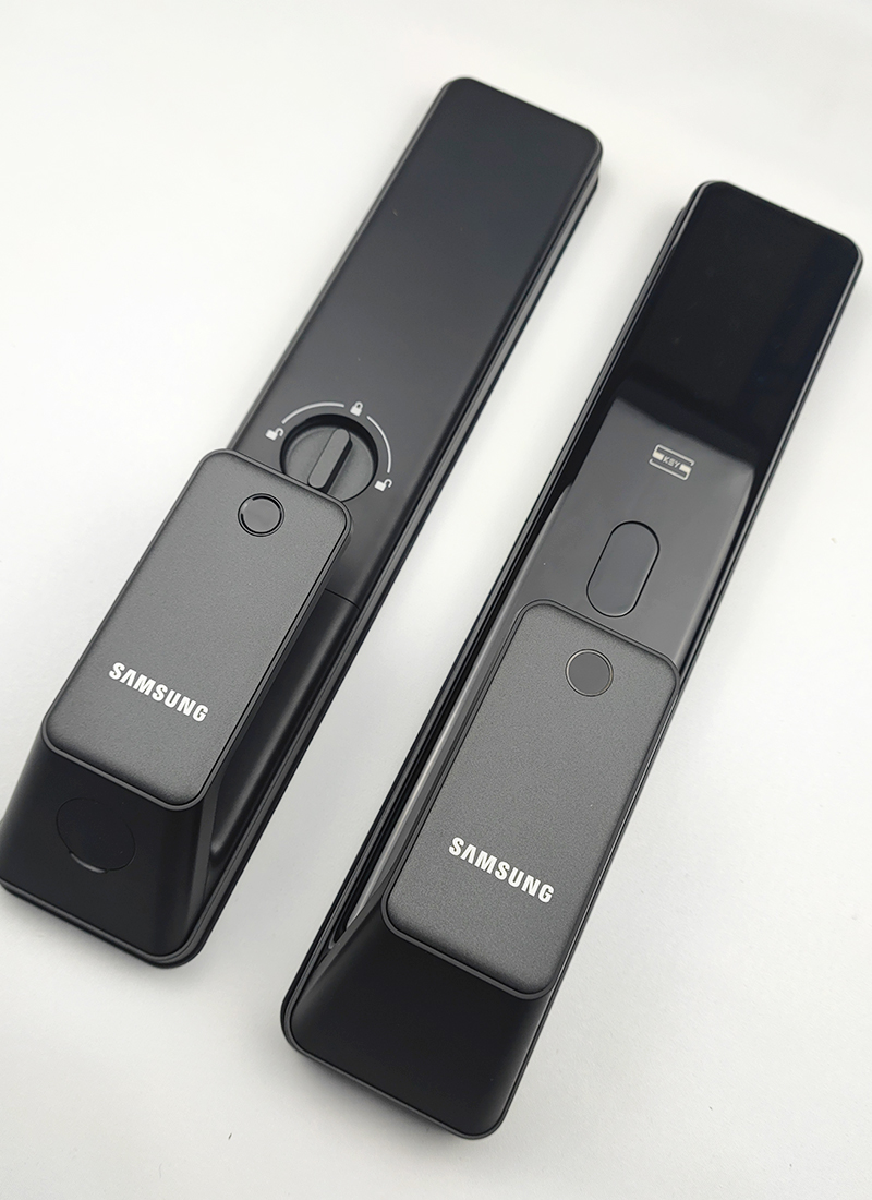 三星指纹锁p50家用防盗门拉丝磁卡感应密码智能锁全自动2021 p50