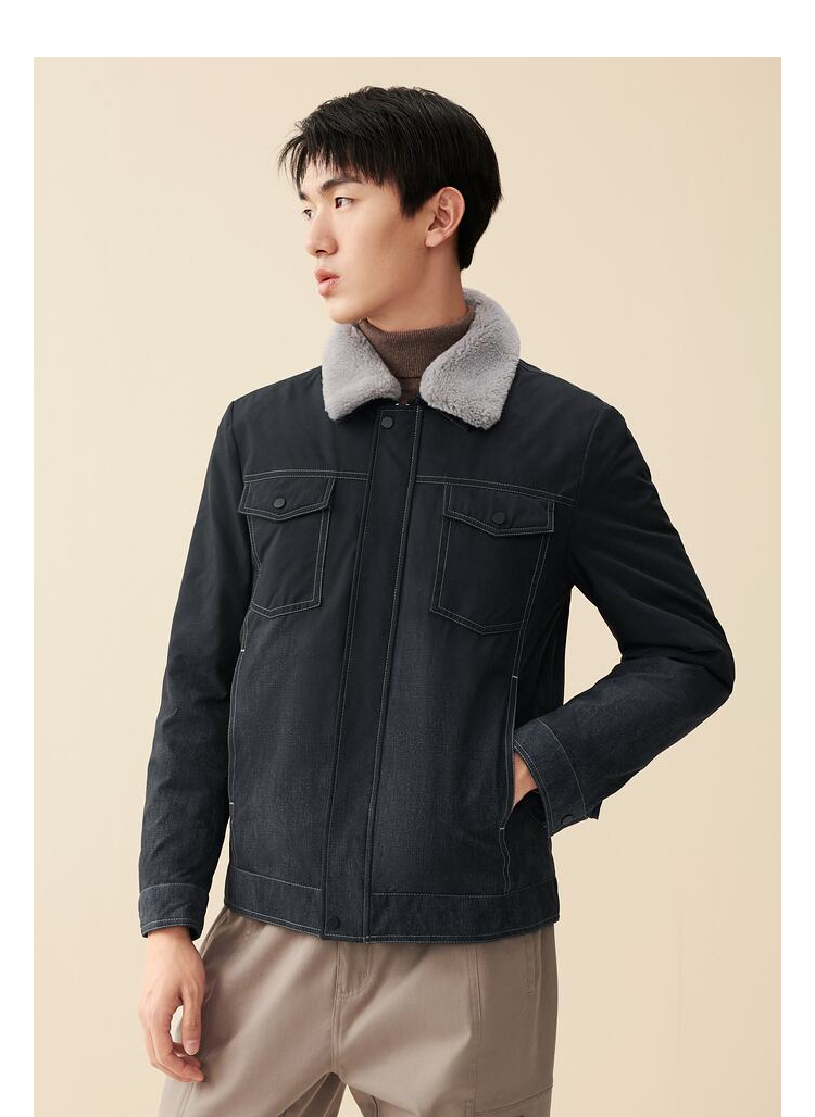 【海澜之家羽绒服hwrad4d123a】hla海澜之家羽绒服男2021冬季工装风