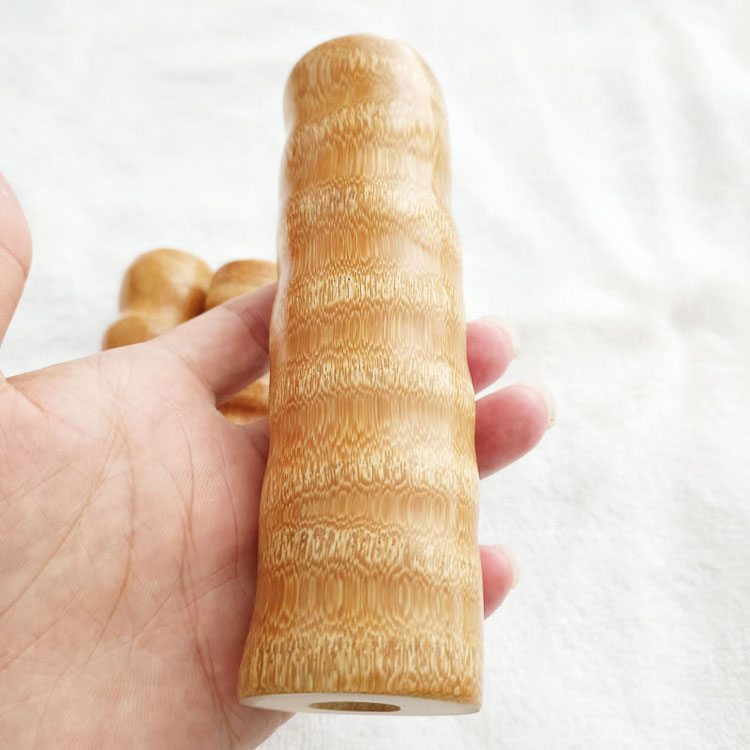 庄梦蝶实心竹精抛老料罗汉玉竹文玩手把件竹节挂件罗汉竹直径3640长