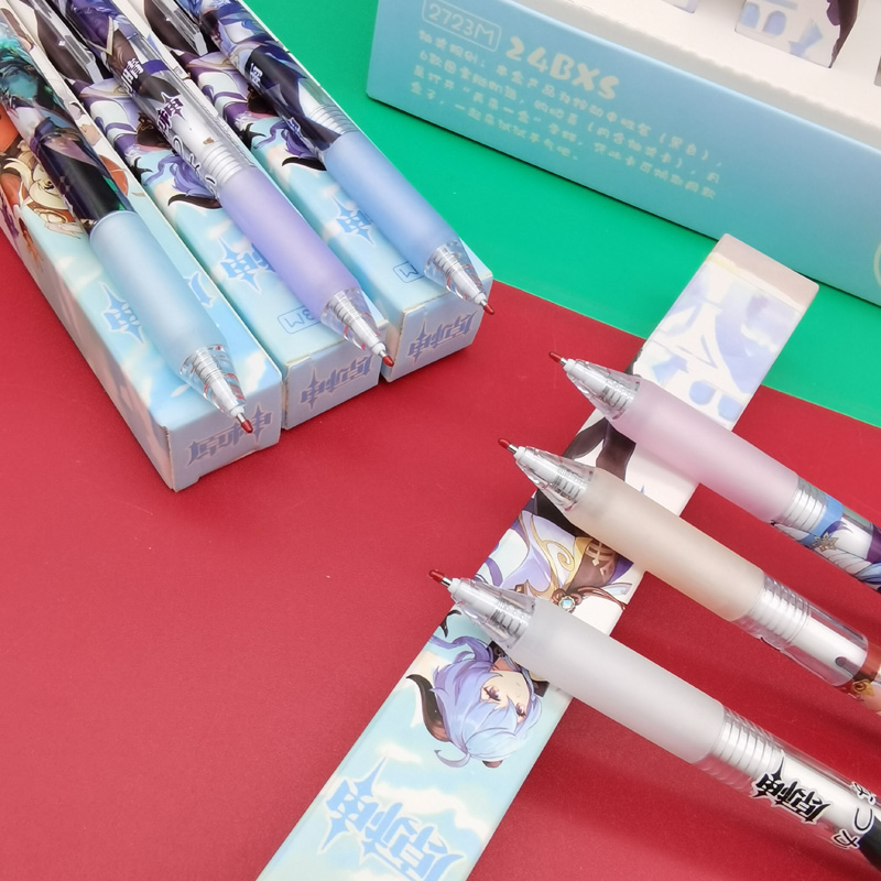 妍戏 原神盲盒笔按动笔中性笔周边同人周边文具手办男孩女孩按压可爱