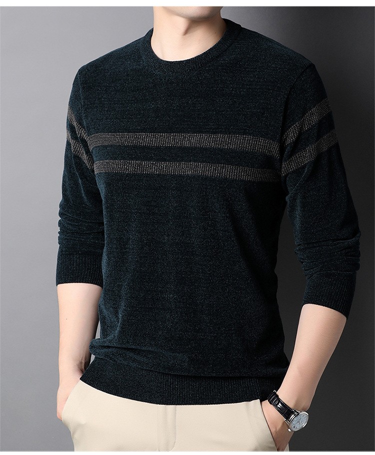 恒源祥fazeya 新款秋冬长袖毛衣圆领修身针织衫男装上衣潮流毛衫男