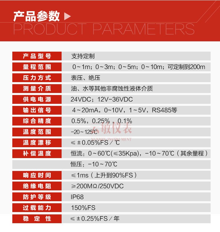 wlb-2088y投入式分體數顯液位變送器傳感器參數定製雲敏【圖片 價格