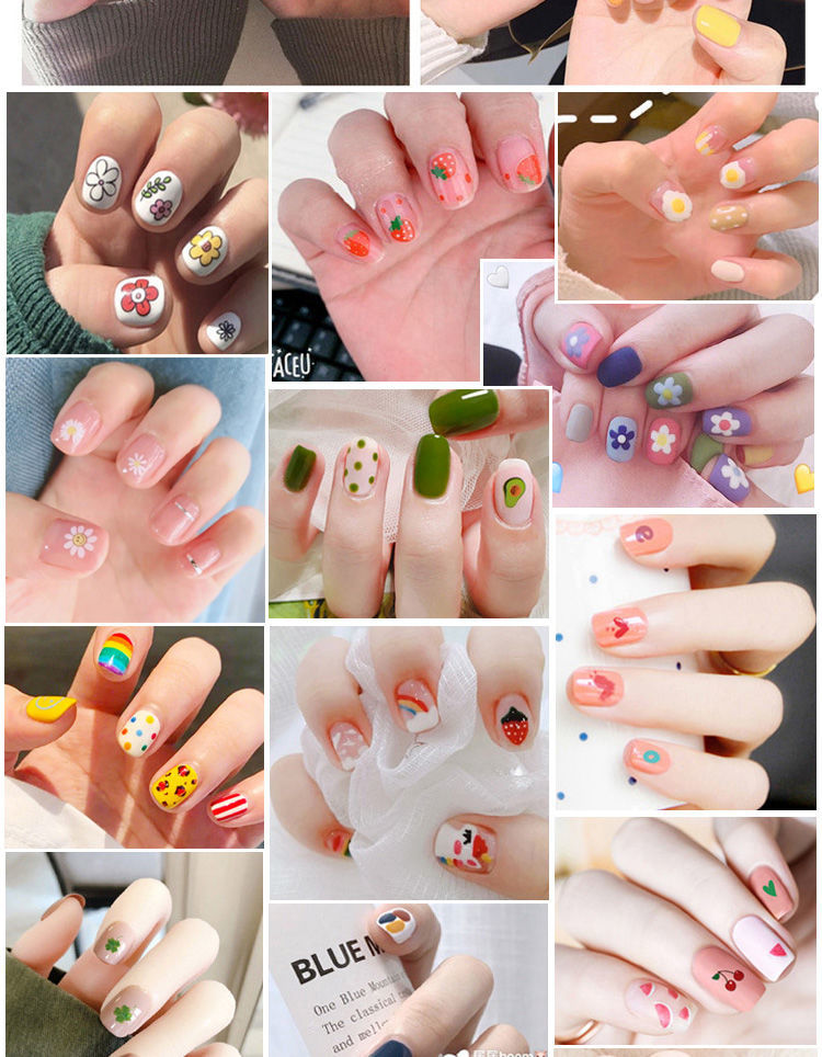 精选女网红美甲贴纸运动风贴纸抖音贴纸泫雅风可乐指甲贴百搭贴花古莎