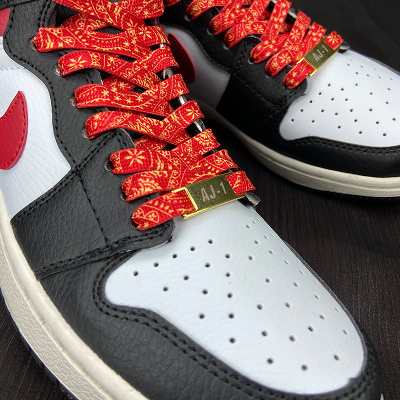 aj1鞋带腰果花鞋带绳aj1球鞋af1板鞋男女适用花图案鞋带ins潮一双黄色