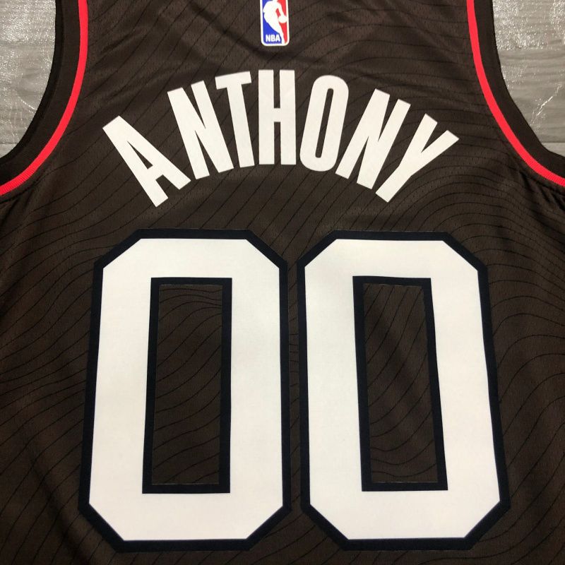verrpt【官方旗舰店】 nba球衣 开拓者队00号安东尼篮球服背心城市版