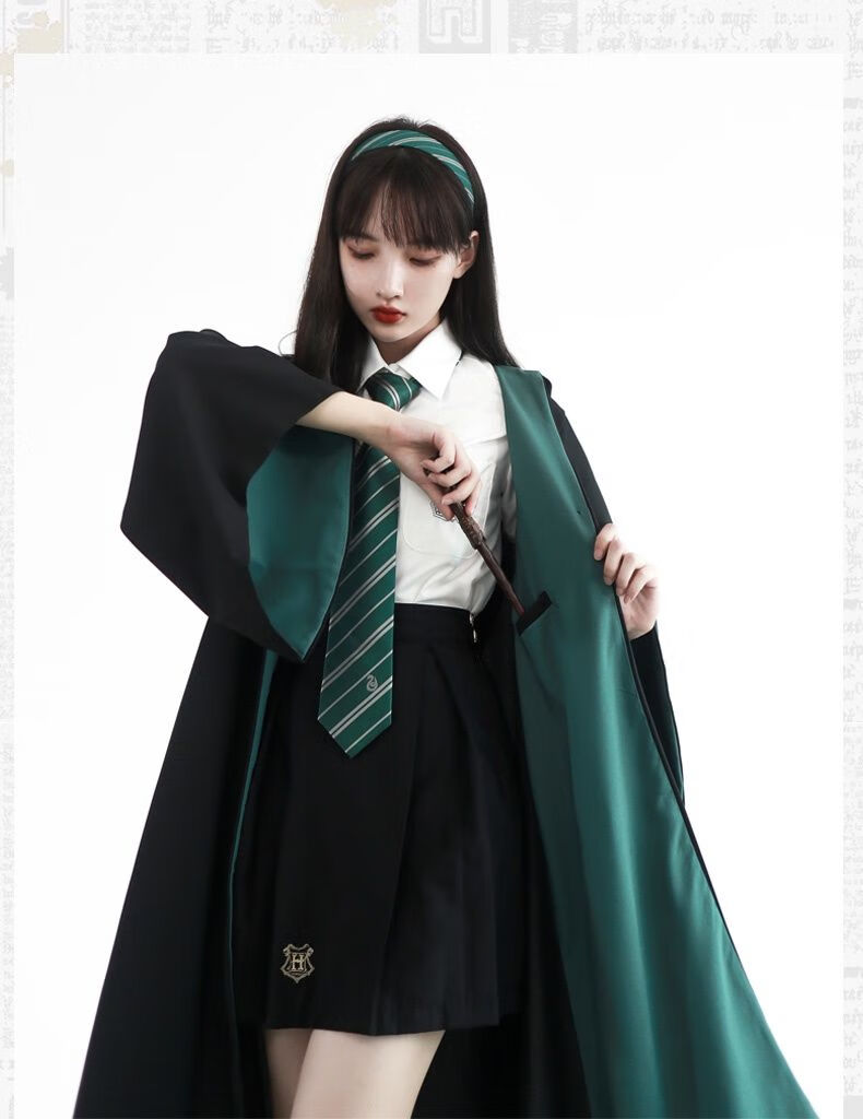 波特联名衣服装巫师袍子周边外套学院校服外套斗篷斯莱特林袍子领带l
