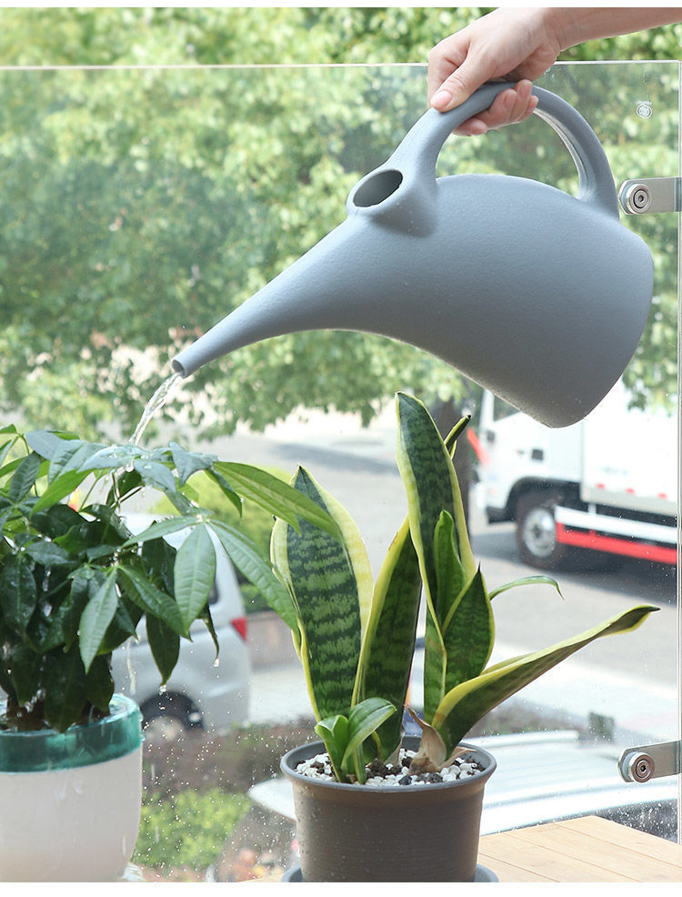 长嘴洒水壶塑料家用园艺养花工具浇水器盆栽浇花喷壶喷水壶花洒壶3l粉