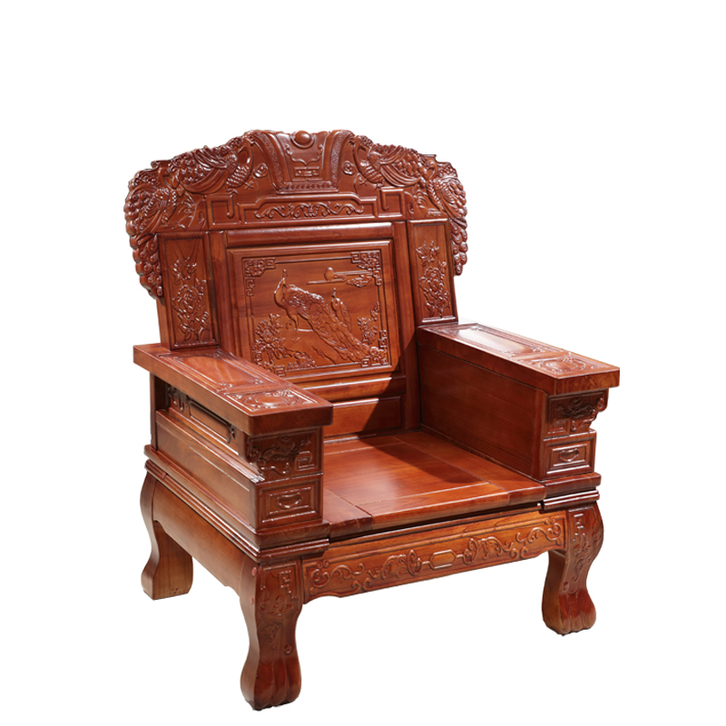 春秋椅实木沙发客厅茶几组合三人大户型古典仿家具新中式仿古木沙发