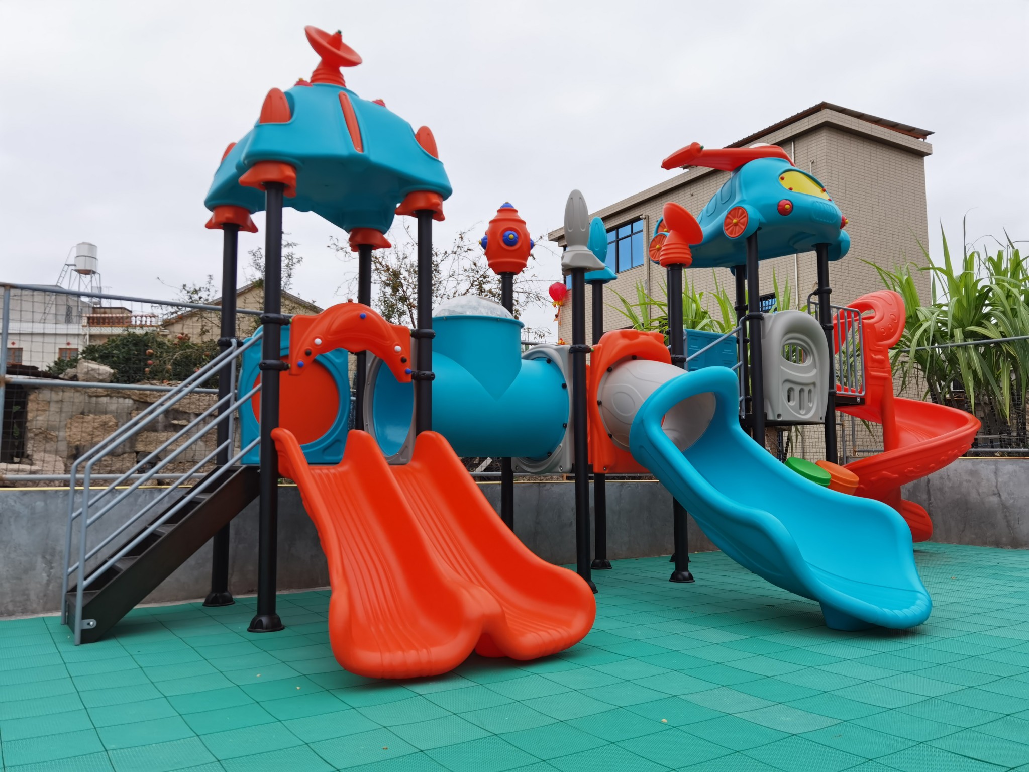 幼儿园大型滑滑梯秋千组合儿童小区公园户外游乐设备室外塑料玩具16