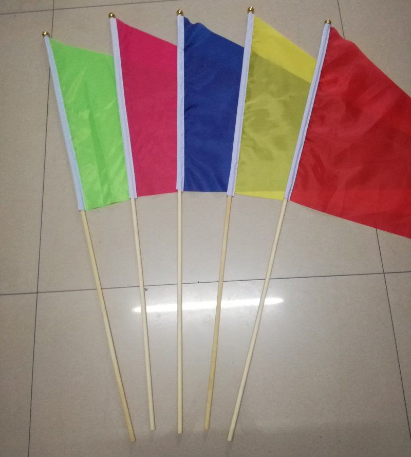 vakada彩旗带杆特大号三角手摇旗小彩旗40*60cm红旗广告旗可印logo