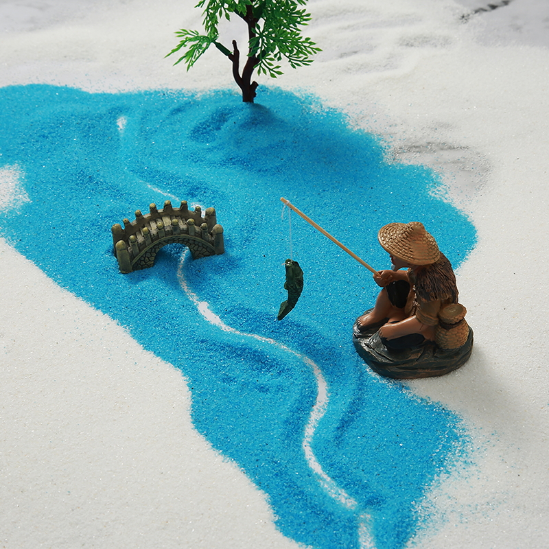 nsour1斤装彩色沙子细沙微景观造景沙子石英砂蓝色小砂石奠基沙紫红色