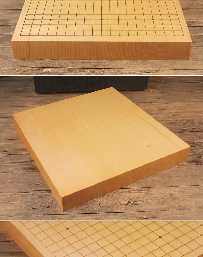 6cm新榧木独木激光刻线围棋盘实木独木整木棋盘2寸盘6公分独木刻线